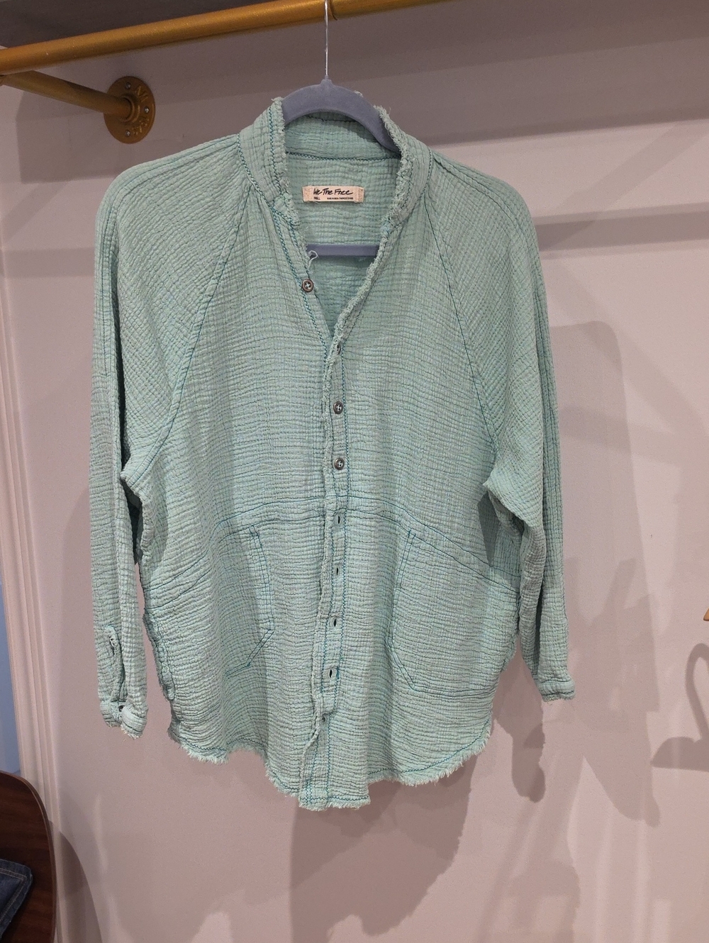 56. Free Prople Daydream Gauze Button Down Top